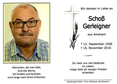 Georg Gerleigner † 16. November 2016