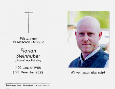 Florian Steinhuber † 23. Dezember 2022